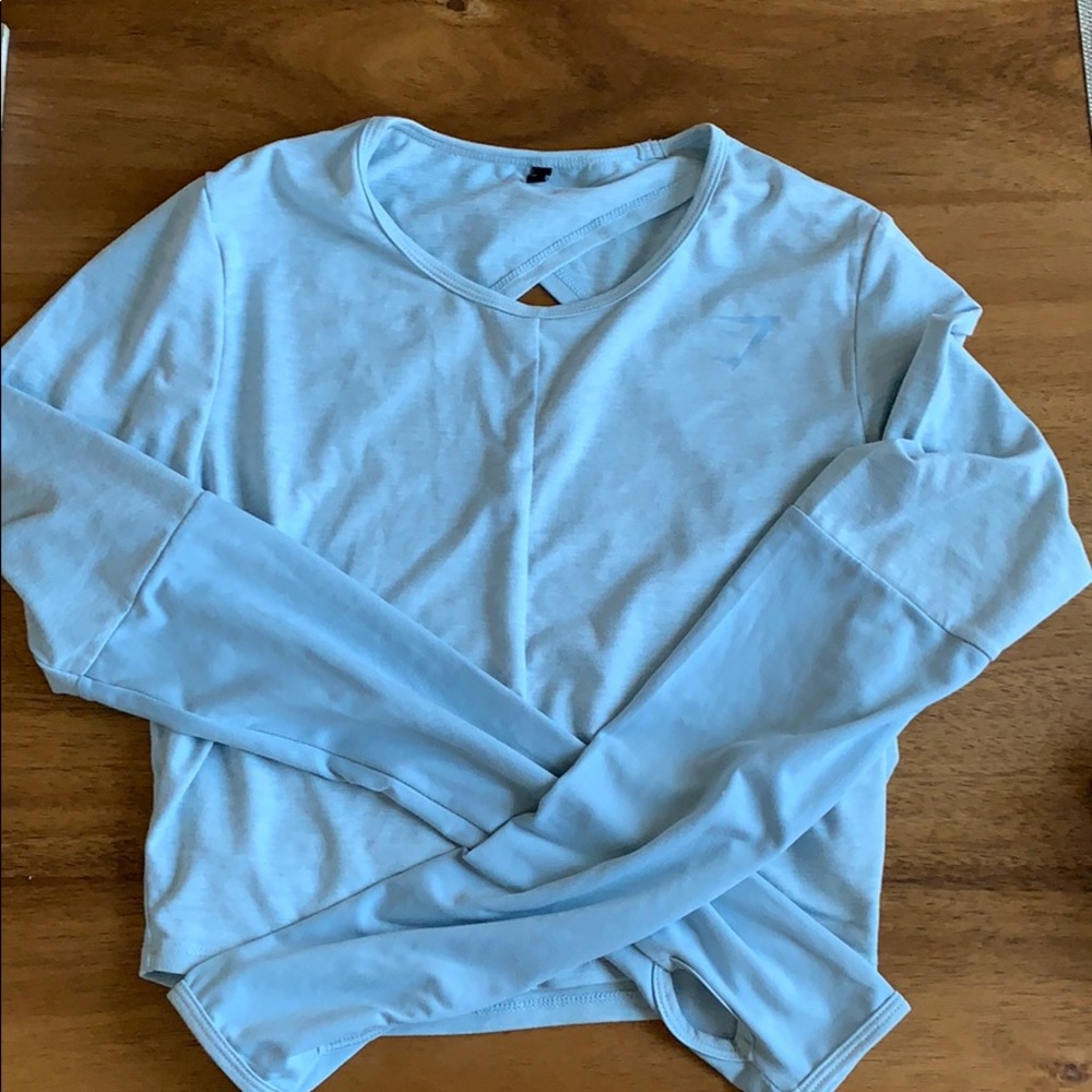 Nikki blackketter Gymshark long sleeve crop top